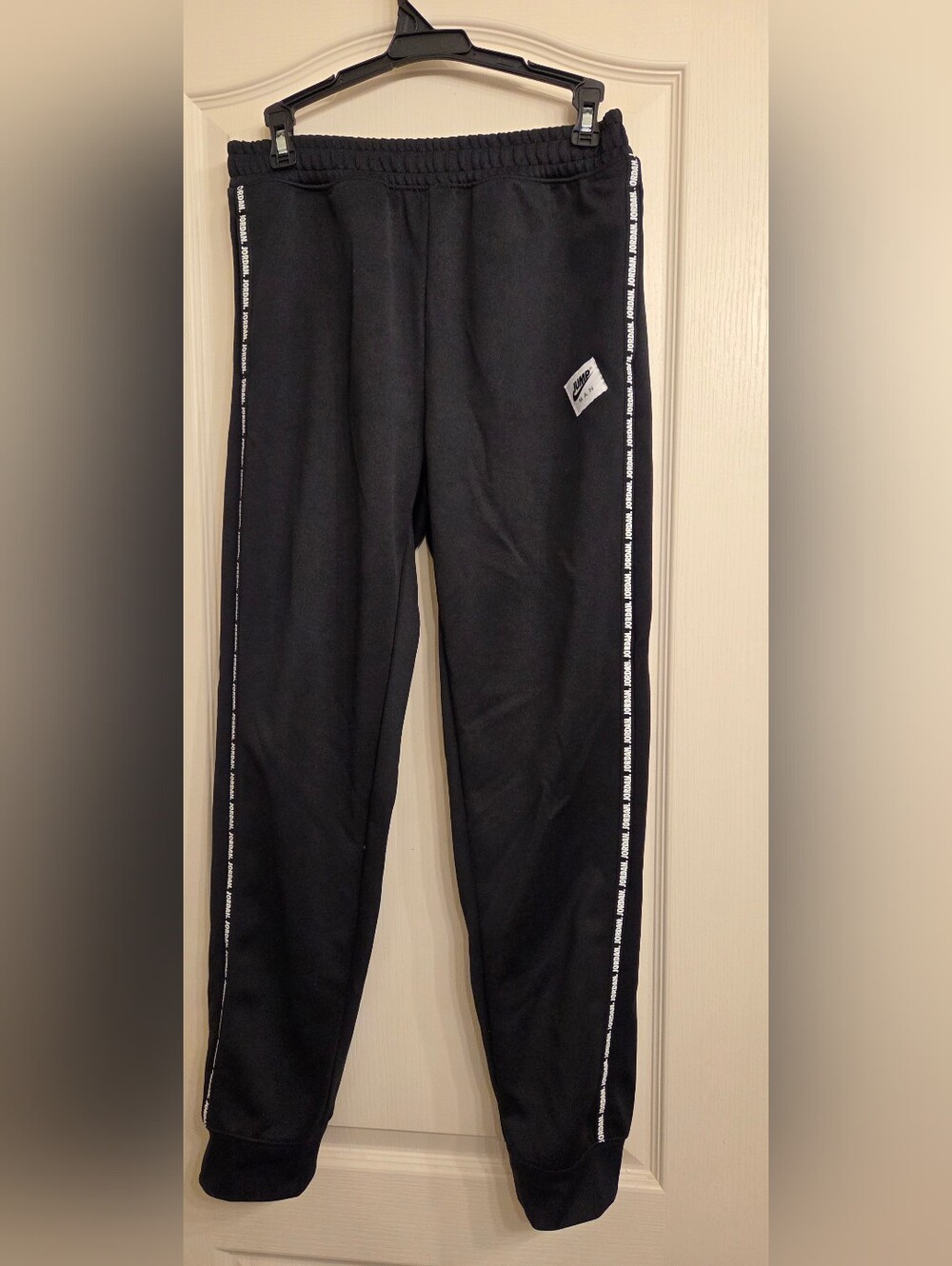 Jordan Black KIDS SIZE 13-15 YEARS Joggers with White Side Tape